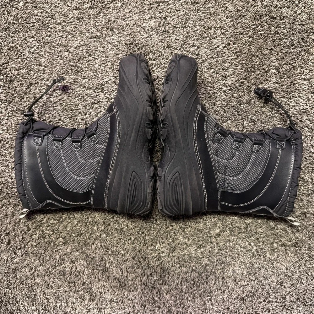 The North Face Boots Mens 7 Alpenglow IV Snow Black Gray Leather Casual NF0A2T5P